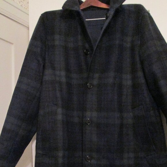 Brooks Brothers Wool Reversible Coat Raincoat Inside Size 44 Excellent Cond - Picture 1 of 9